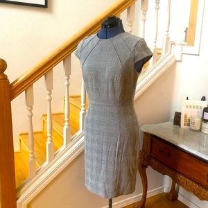 H&M Business Pencil Style MIDI Dress Grey Size W8